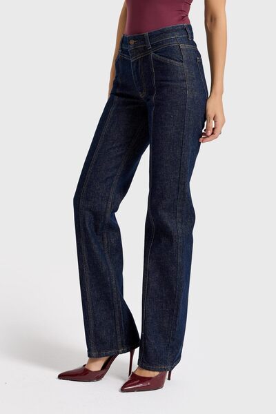 it's basic Women's Indigo Color 7S6-50 Straight S Slim Fit 100% Koton Denim Jean