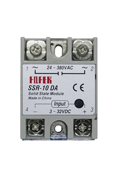 EmAyCenter SSR-10 DA Solid State Röle (10 Amper) – 3-32V DC Giriş / 24-380V A...