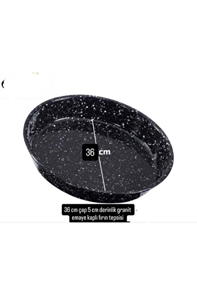 Becenhouse Granit Emaye Kaplama Yuvarlak Sağlıklı Yapışma Yapmaz Fırın Tepsis...