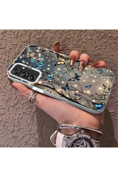 Hontinga حافظة هاتف متوافقة مع هاتف سامسونج جالاكسي M34 5G، جميلة على شكل فرا...