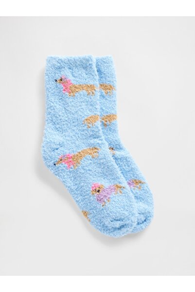GAP Kız Çocuk Açık Mavi Cozy Çorap