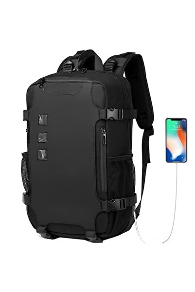 OZUKO OZ9388BK Travel Backpack, Waterproof, Anti-theft, USB Port - Black
