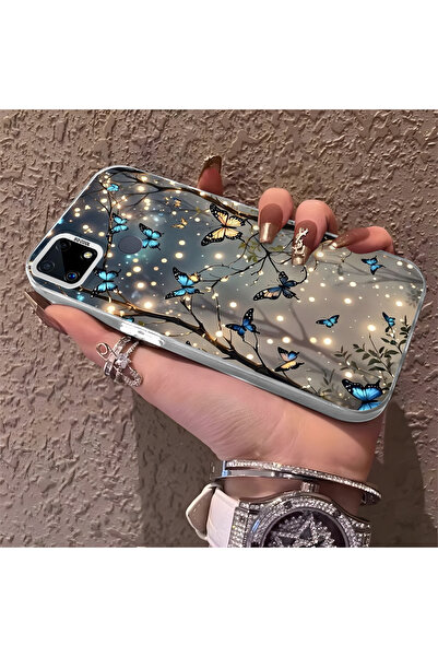 Hontinga حافظة هاتف متوافقة مع هاتف Realme C25S، جميلة على شكل فراشة، مضادة ل...