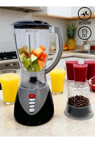 X SPRING Mixer with grinding machine, 2-liter tank, 300-milliliter grinding tank, stainless steel blades