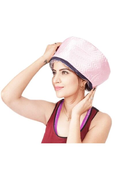 NO BRAND قبعة سبا حرارية للشعر لتغذية وتدفئة الشعر، قبعة بخار للعناية بالشعر،...