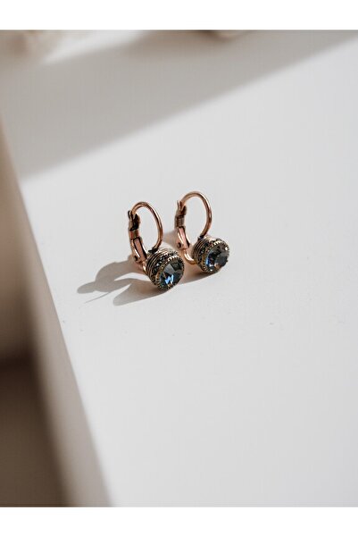 FAYRA ACCESSORIES Diamond Mounted Zircon Stone Single Stone Earrings