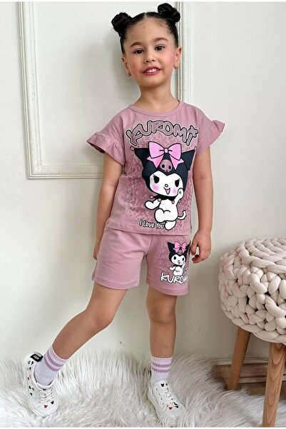 SERENAD KİDSS Girl's short sleeve shorts set
