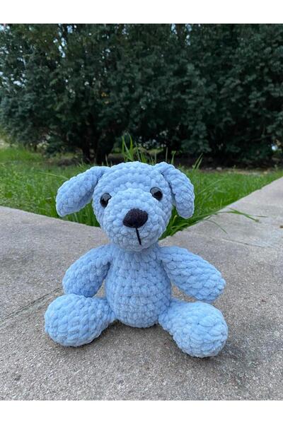 Blue Home Lıght Amigurumi Organik Oyuncak Küçük Köpek Yumuşak Yapıda Bebekler...