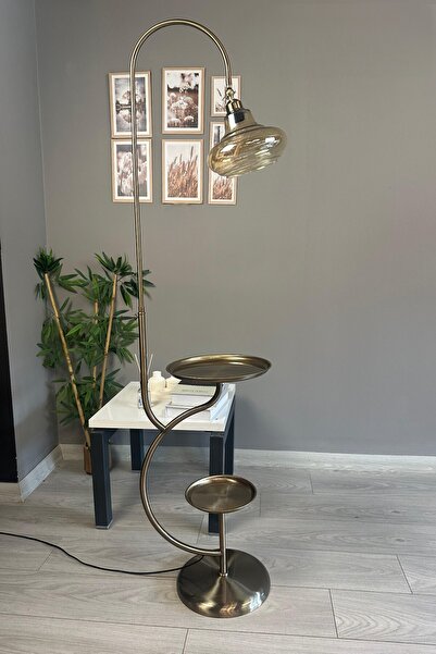 Bamyum Lumsa Bal Rengi Cam Eskitme Sarmal Gövde Lambader Çift Tepsili Modern ...