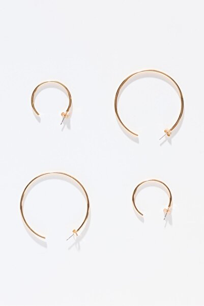 Pull & Bear 2'li basic halka küpe paketi