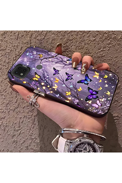 Hontinga حافظة هاتف متوافقة مع هاتف Xiaomi Poco C31، جميلة على شكل فراشة، مضا...