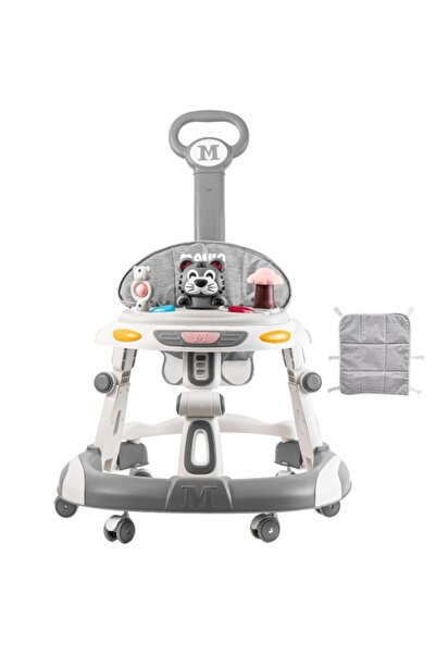 mavio EasyRide 2-in-1 Baby Walker & Push Walker, 6–36 months, Foldable, Adjustable Height, Grey