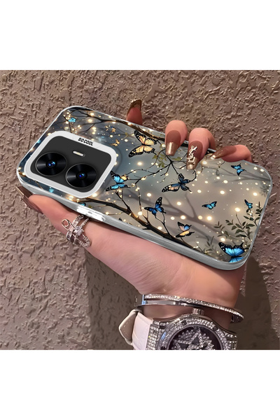 Hontinga حافظة هاتف متوافقة مع هاتف Realme C55، جميلة على شكل فراشة، مضادة لل...