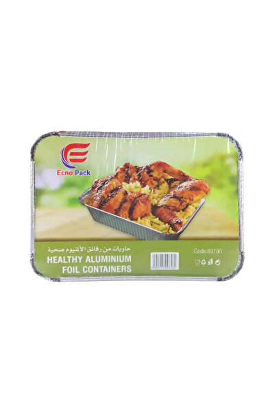 Generic Ecno Pack Aluminium Food Containers with Lid 30X20cm- 10pcs