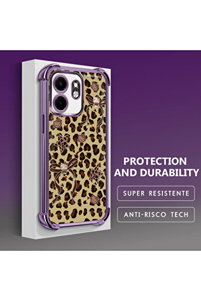 Hontinga جراب هاتف شفاف من السيليكون الناعم متوافق مع هاتف Infinix Hot 50i بط...