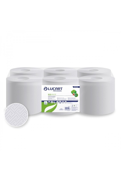 Lucart Prosop rola hartie alba, 100% reciclata, 19CF, 6 buc/set, 861081,