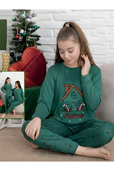 ELİTOL Новогодишен луксозен комплект пижама от 100% памук за момичета