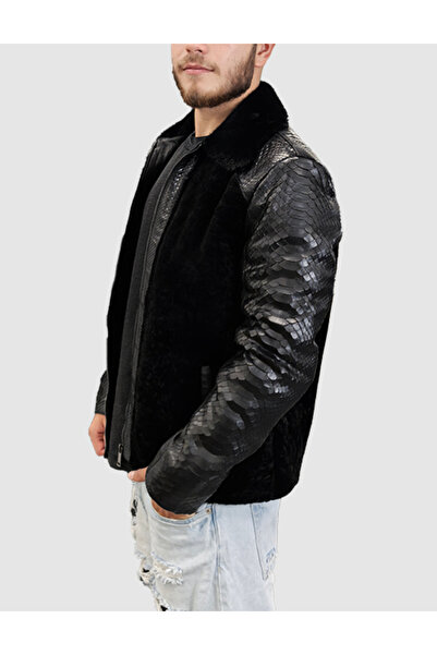 Armitron Mitron genuine leather coat, black