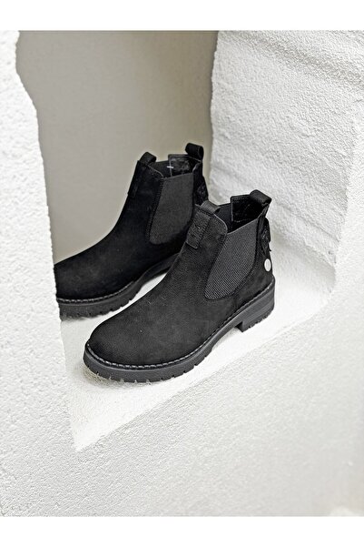 Mammamia D25KB-1625 İKİ YANI LASTİKLİ HAKİKİ DERİ BOT KADIN