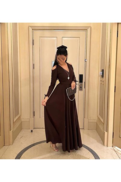 Heidi Matte crepe evening dress