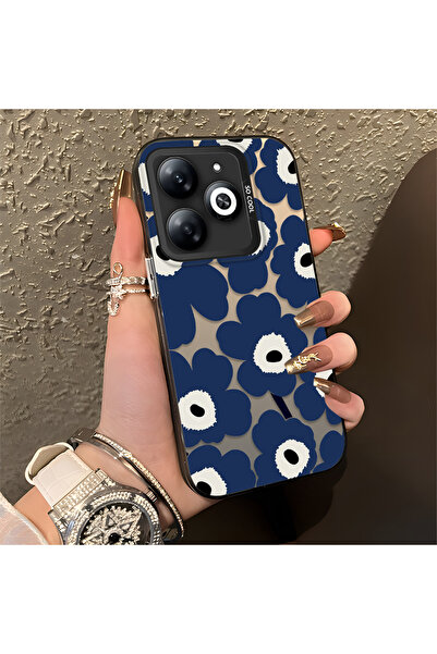 Hontinga حافظة متوافقة مع هاتف Infinix Hot 40i، حافظة هاتف ملونة على شكل زهرة...