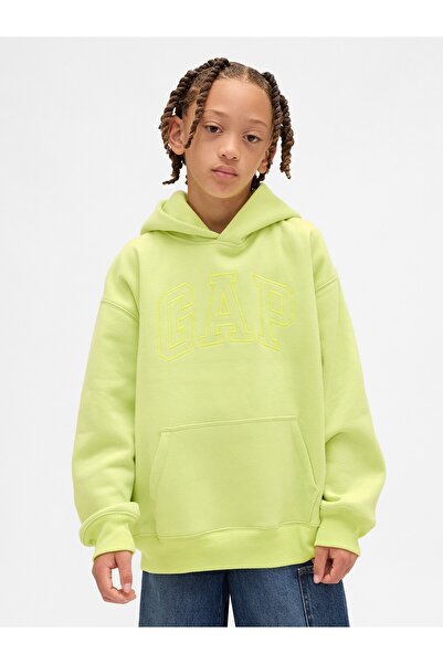 GAP Erkek Çocuk Sarı VintageSoft Relaxed Logo Sweatshirt