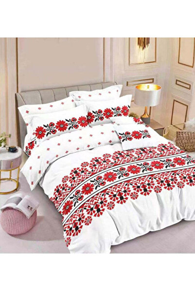 trendyhome Fine Cotton Underwear with Elastic 6 Pieces, Traditional Model, White-Red, T196