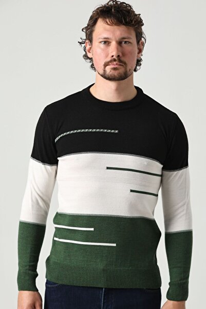 F&K Three Color Transitional Men's Knitwear Sweater