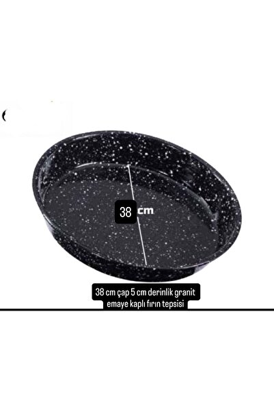 Becenhouse Granit Emaye Kaplama Yuvarlak Sağlıklı Yapışma Yapmaz Fırın Tepsis...