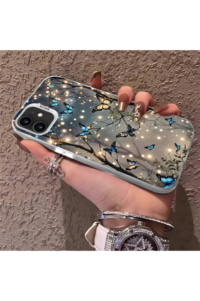 Hontinga iPhone 11 Compatible Phone Case Beautiful Butterfly Anti-Shock Camer...