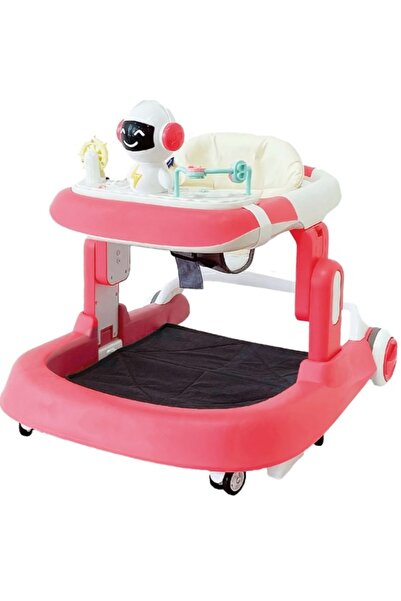 mavio Adjustable Baby Walker for Babies Aged 6-18 Months, Foldable with 3 Toys