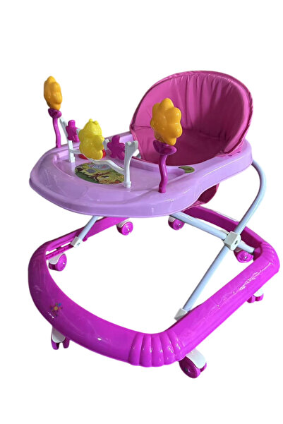 Baby love مشاية أطفال مزودة بألعاب وموسيقى، لون وردي، 33-607-1P