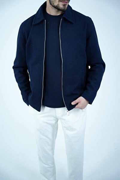 T&M Vertino Kaşe Kumaş Çift Fermuar Mont