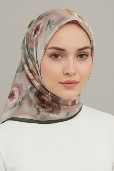 Karaca Eşarp Eșarfă din raion cu model floral - Kaki