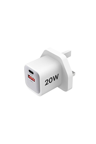 Helix Power Pro-20 Duo Port Wall Charger 20W White