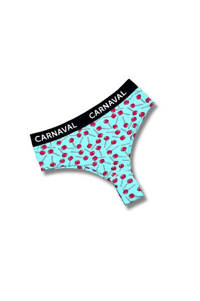 CARNAVAL SOCKS Carnaval Lolipop Patterned Colorful Premium Women's Brazilian Panties