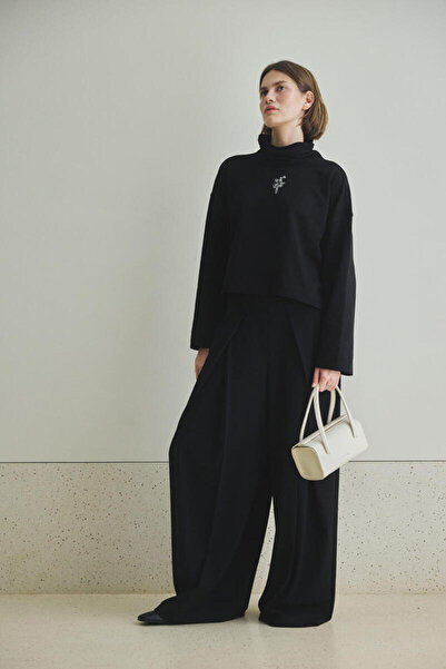 BE BLUE Black Pleated Front Pants