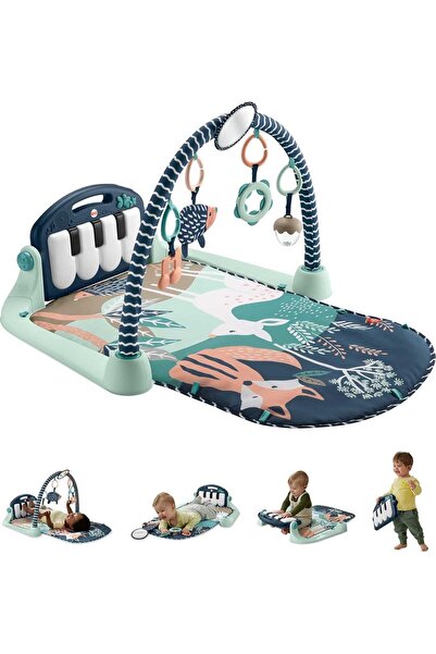 LA' PRECIOUS Fisher- Baby Playmat Kick & Play Piano Gym with Musical and Sensory Toys for Newborn to Toddler