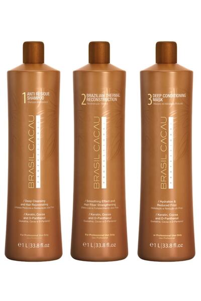 Cadıveu Professional Brasil Cacau Saç Düzleştirici Set 3x1000ml