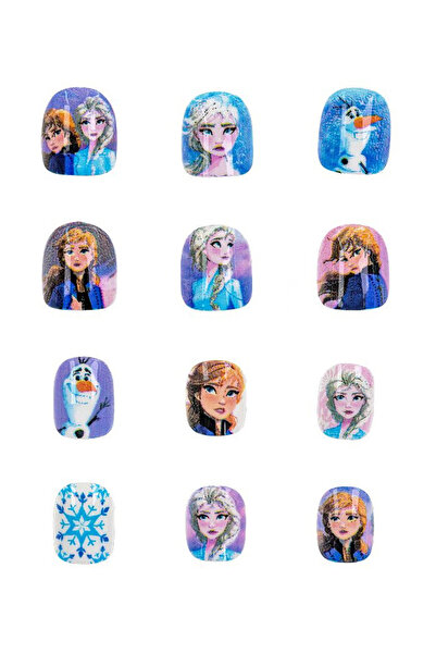 TOWNLEY GIRL أظافر ديزني فروزن اللاصقة - 12 قطعة