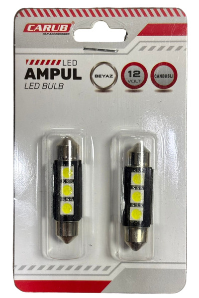 Carub 39mm Sofit Mekik Ampul Beyaz 12v 3 Led Canbuslu 2 Adet Fiyatı BR 040 22 45