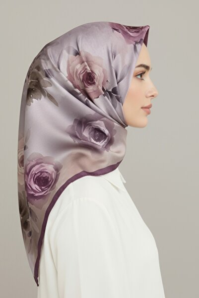 Karaca Eşarp ÇİÇEK DESEN RAYON EŞARP - MOR