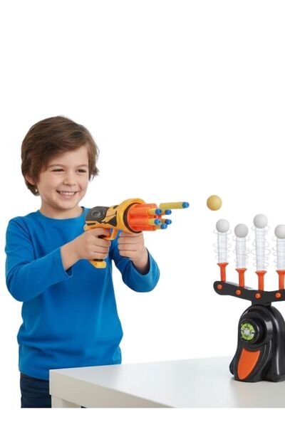 Premium لعبة مسدس كرات إسفنجية للأطفال - لعبة إطلاق رصاصات ناعمة مع حامل هدف ...