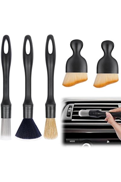 Arabest مجموعة فرش تنظيف السيارات، أداة لتنظيف داخل وخارج السيارة، وحواف العج...