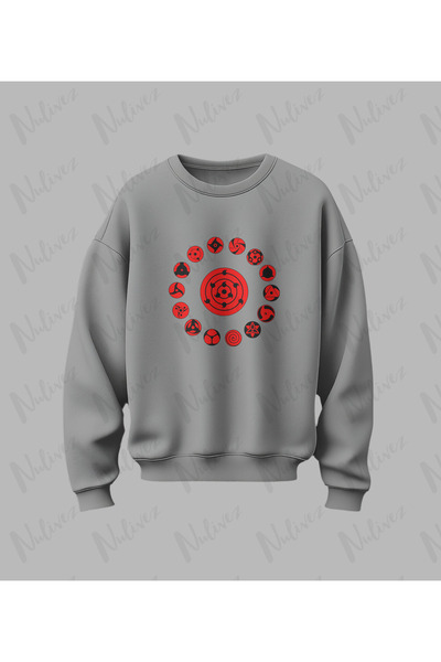 Nulivez تصميم أنيمي ناروتو مطبوع سويت شيرت عالي الجودة للجنسين قصة فضفاضة برق...