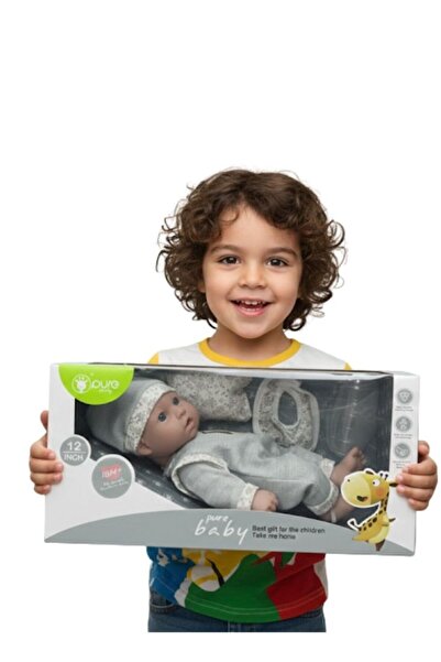 Premium دمية طفل بيور بيبي مقاس 12 بوصة - دمية طفل واقعية مع قبعة وبطانية ومج...