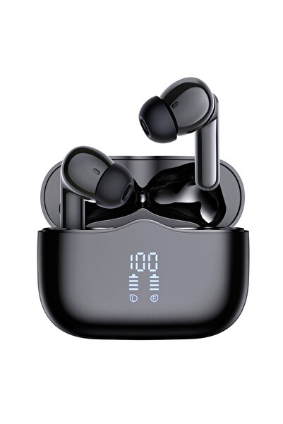 SKYDDAR INNOVATION Căști wireless premium Bluetooth 5.4, ANC, ENC, 4 microfoane, durată extinsă de viață 300 mAh, set de autocolante, negru