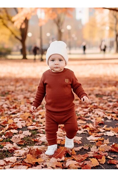 ELLO BABY Kız/Erkek Bebek Uzun Kollu Mevsimlik Eşofman Takımı 3-6, 6-9, 9-12 ...