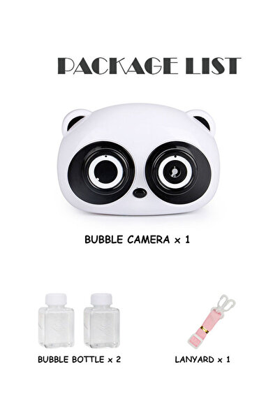 HALAMODO كاميرا فقاعات موسيقية على شكل باندا لطيفة