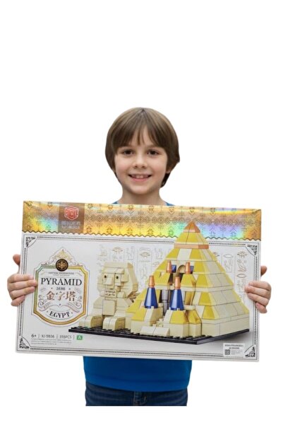 Premium مكعبات بناء الهرم المصري - مجموعة بناء أبو الهول STEM للأطفال